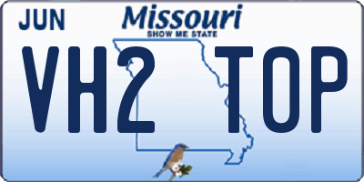 MO license plate VH2T0P