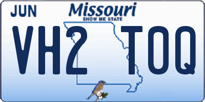 MO license plate VH2T0Q