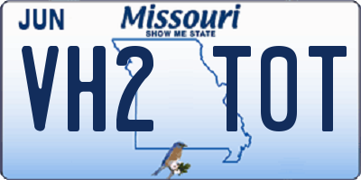 MO license plate VH2T0T