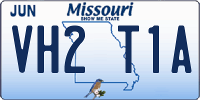 MO license plate VH2T1A
