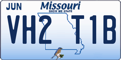 MO license plate VH2T1B