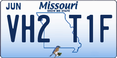 MO license plate VH2T1F
