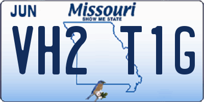 MO license plate VH2T1G