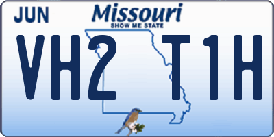 MO license plate VH2T1H