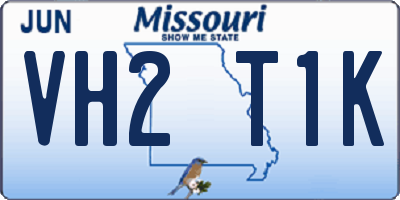 MO license plate VH2T1K