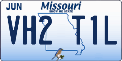 MO license plate VH2T1L