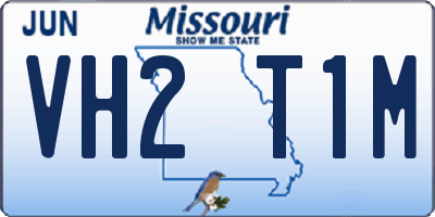 MO license plate VH2T1M