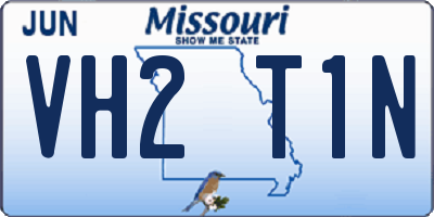 MO license plate VH2T1N