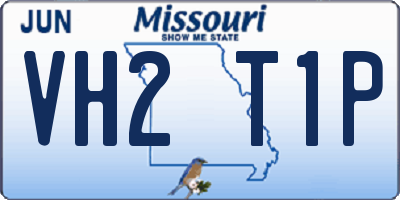 MO license plate VH2T1P