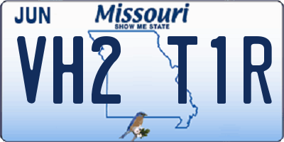 MO license plate VH2T1R