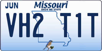 MO license plate VH2T1T