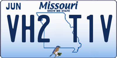 MO license plate VH2T1V