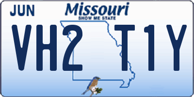 MO license plate VH2T1Y