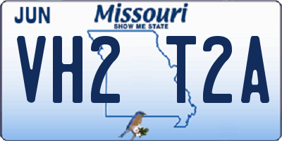 MO license plate VH2T2A