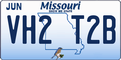 MO license plate VH2T2B