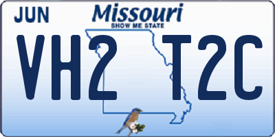 MO license plate VH2T2C