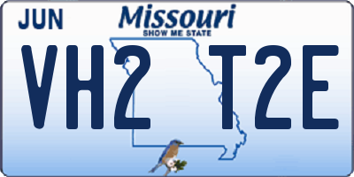 MO license plate VH2T2E