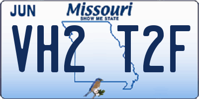 MO license plate VH2T2F