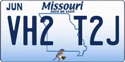 MO license plate VH2T2J