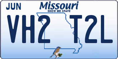 MO license plate VH2T2L