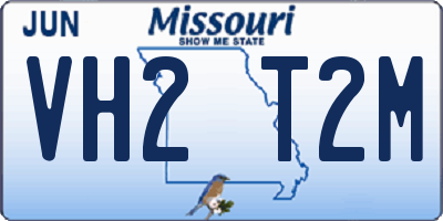 MO license plate VH2T2M