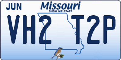 MO license plate VH2T2P
