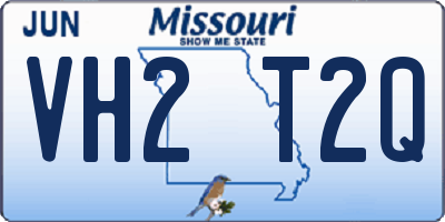 MO license plate VH2T2Q