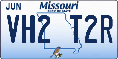 MO license plate VH2T2R