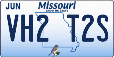 MO license plate VH2T2S