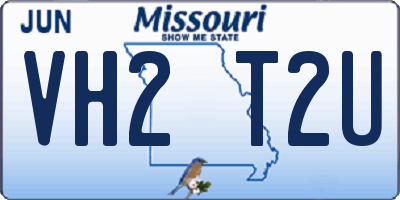 MO license plate VH2T2U