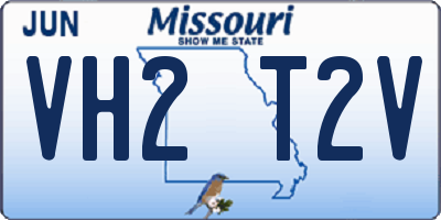 MO license plate VH2T2V