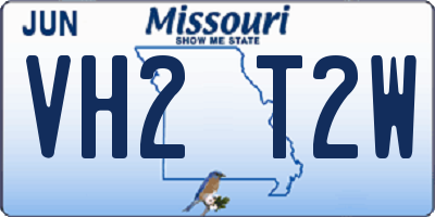 MO license plate VH2T2W