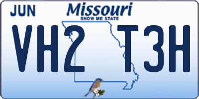 MO license plate VH2T3H