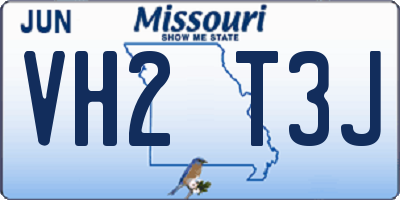 MO license plate VH2T3J