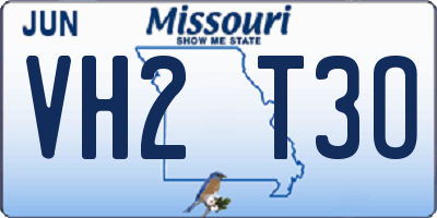 MO license plate VH2T3O