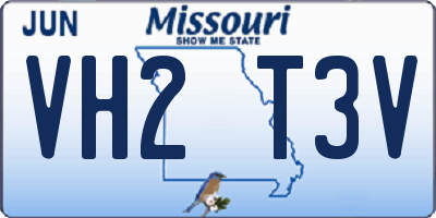 MO license plate VH2T3V