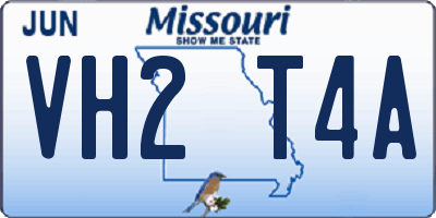 MO license plate VH2T4A