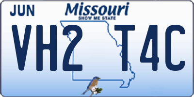 MO license plate VH2T4C