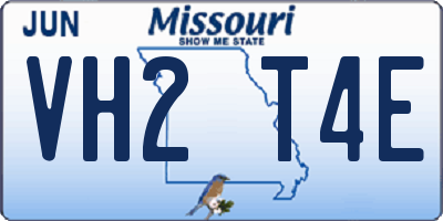 MO license plate VH2T4E