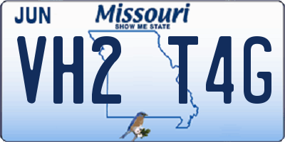 MO license plate VH2T4G