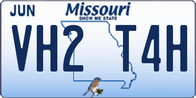 MO license plate VH2T4H