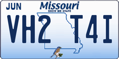 MO license plate VH2T4I