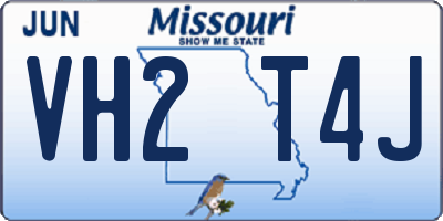 MO license plate VH2T4J