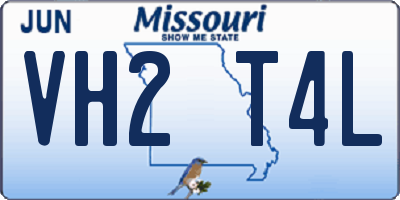 MO license plate VH2T4L