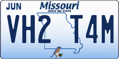MO license plate VH2T4M