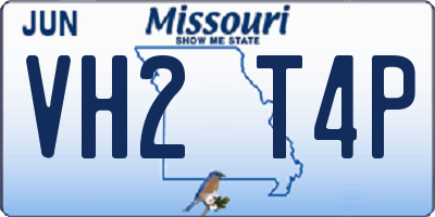 MO license plate VH2T4P