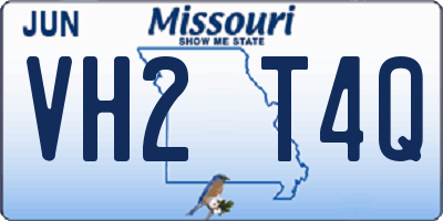 MO license plate VH2T4Q
