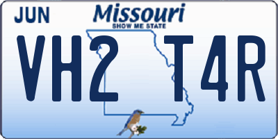 MO license plate VH2T4R