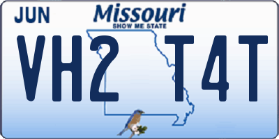 MO license plate VH2T4T