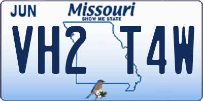 MO license plate VH2T4W